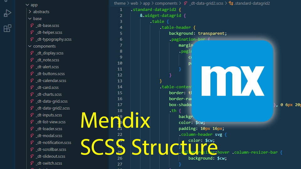 Mendix SCSS Structure